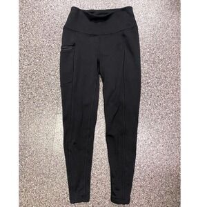 Avalanche Outdoor Supply Co Black High Waist Leggings Zipper Pocket Small